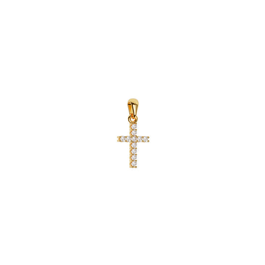 Mini Size Pavé Cross With 1mm Diamonds