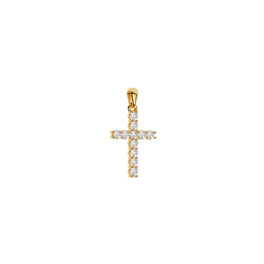 Mini Size Pavé Cross With 1.5mm Stones