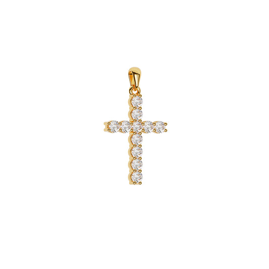 Mini Size Pavé Cross With 2mm Diamonds