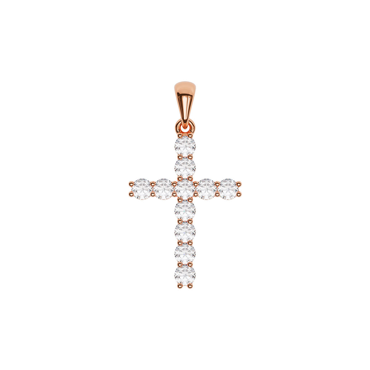 Standard Size Pavé Cross With 2.5mm Diamonds