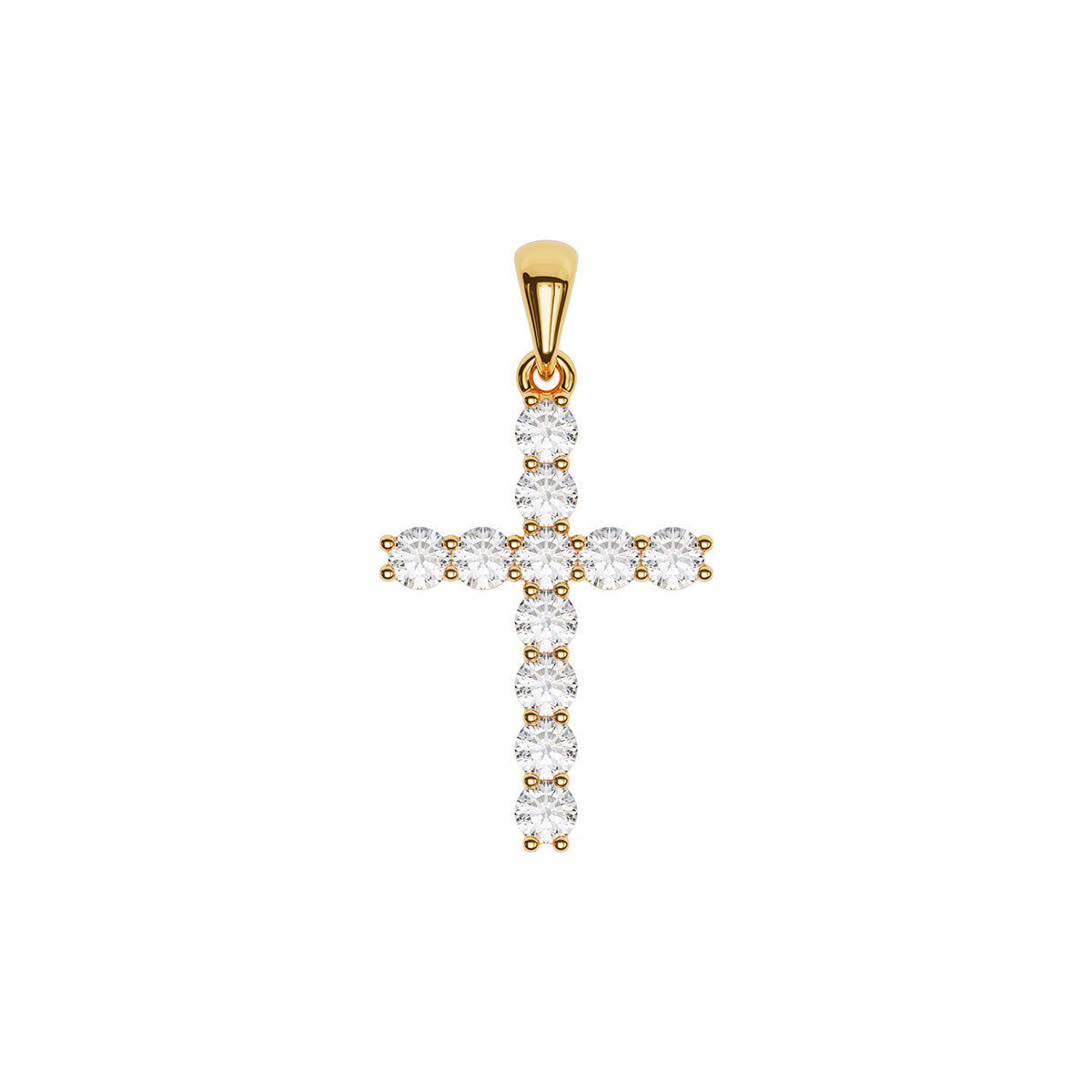 Standard Size Pavé Cross With 2.5mm Diamonds