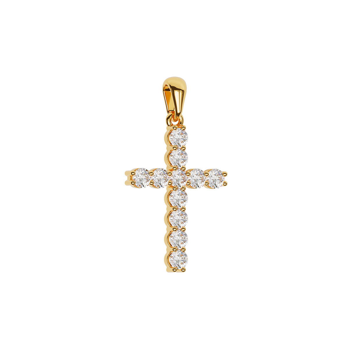 Standard Size Pavé Cross With 2.5mm Stones