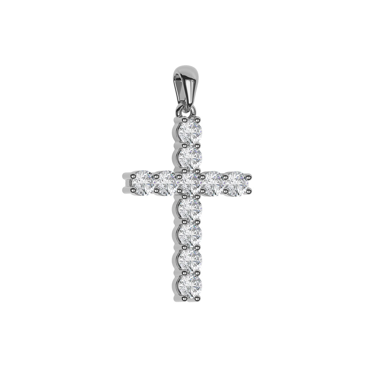 Standard Size Pavé Cross With 3mm Diamonds